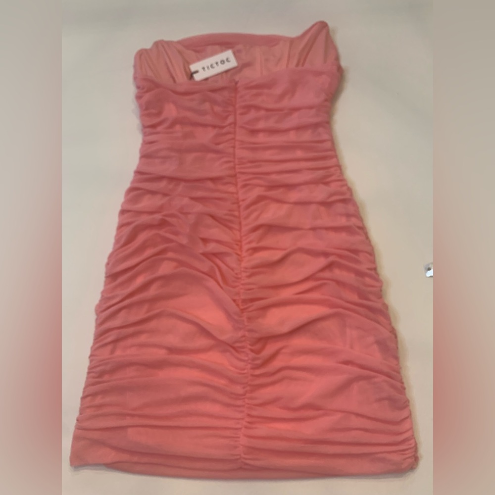 NWT Sweatheart TicToc corset pink dress, large, barbicore (bin C) - Picture 12 of 16